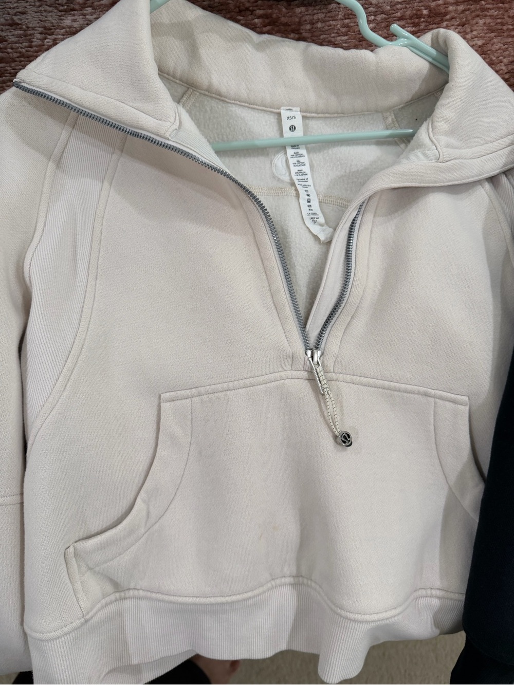 lululemon athletica Cream Half-Zip Scuba